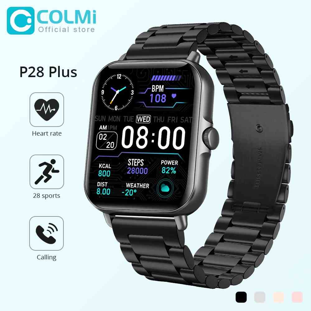 Đồng hồ thông minh COLMI P28 PLUS chống nước IP67 theo dõi nhịp tim/giấc ngủ kết nối bluetooth chất lượng cao tiện lợi