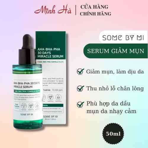 Serum Some By Mi AHA-BHA-PHA 30 Days Miracle 50ml giảm mụn, dưỡng da,.