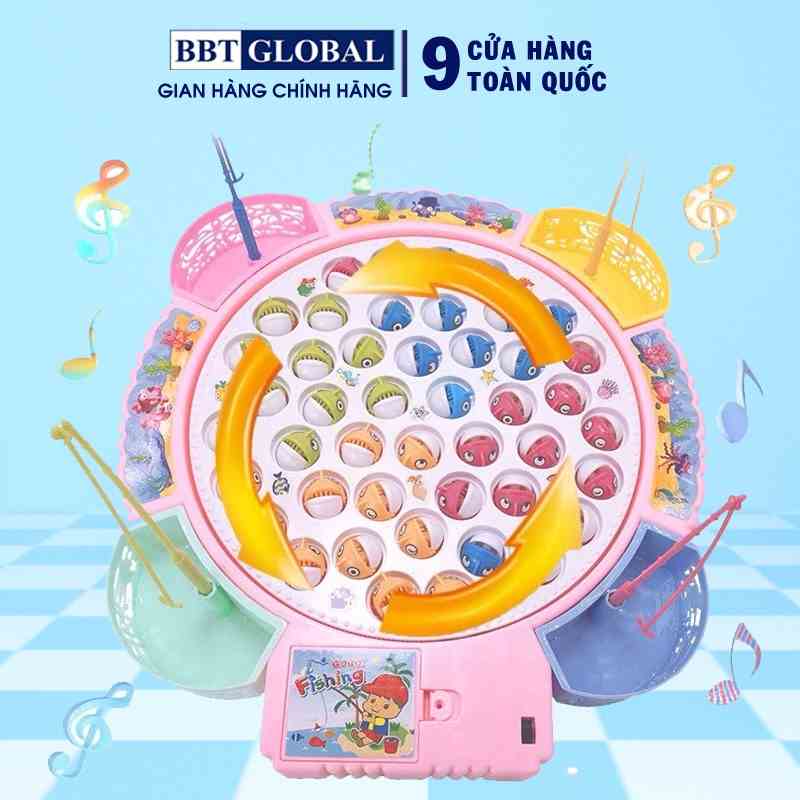 Đồ chơi câu cá CỠ LỚN 50 chi tiết gồm 45 cá, 4 cần, 1 bàn xoay có đèn và nhạc BBT Global 889-213