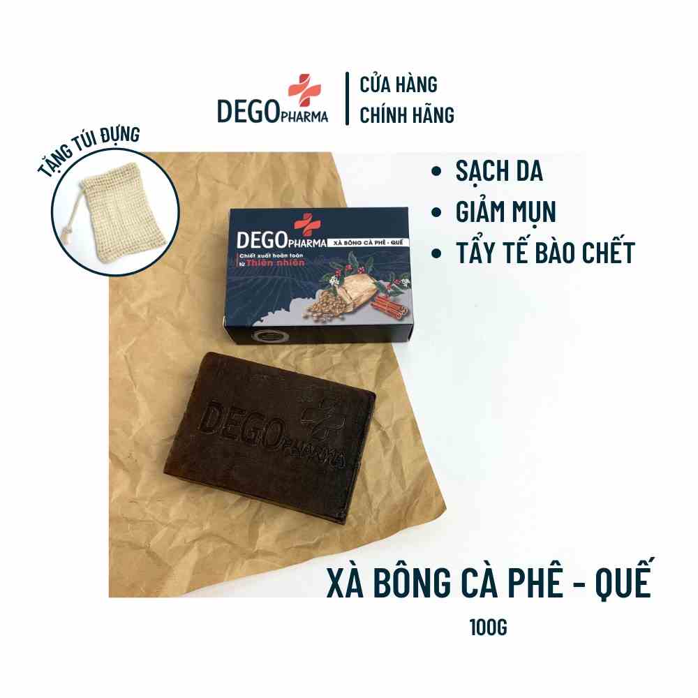 [Mã BMLT30 giảm đến 30K đơn 299K] Xà bông thiên nhiên quế DEGO PHARMA 100G - Dưỡng Da Trắng Sáng & Tẩy Tế Bào Chết