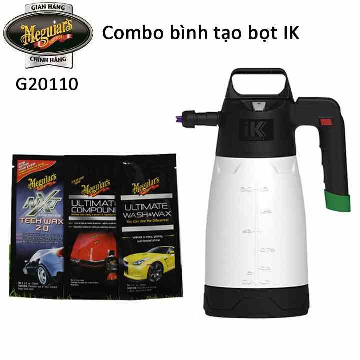 Meguiars Combo bình tạo bọt IK và 3 mẫu dùng thử chăm sóc xe ô tô - G20110