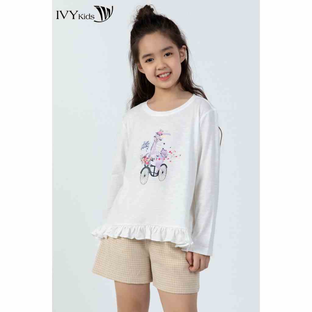 Áo thun bé gái Hello Spring IVY moda MS 58G1093