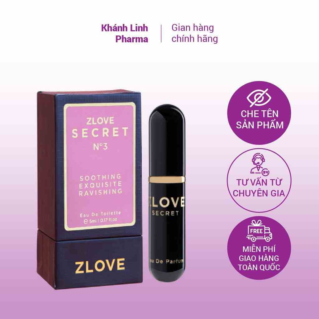 ZLVS3-Tinh Dầu Nước Hoa Zlove Secret 5ml Hương Thơm Ngọt Ngào Lôi Cuốn Lưu Hương 48h(Hàng Chính Hãng)