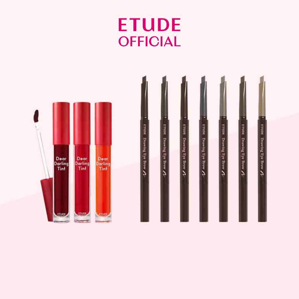 SET ưu đãi Chì kẻ chân mày và Son tint ETUDE Drawing Eye Brow NEW 0.25g  và Etude Dear Darling Tint 5g