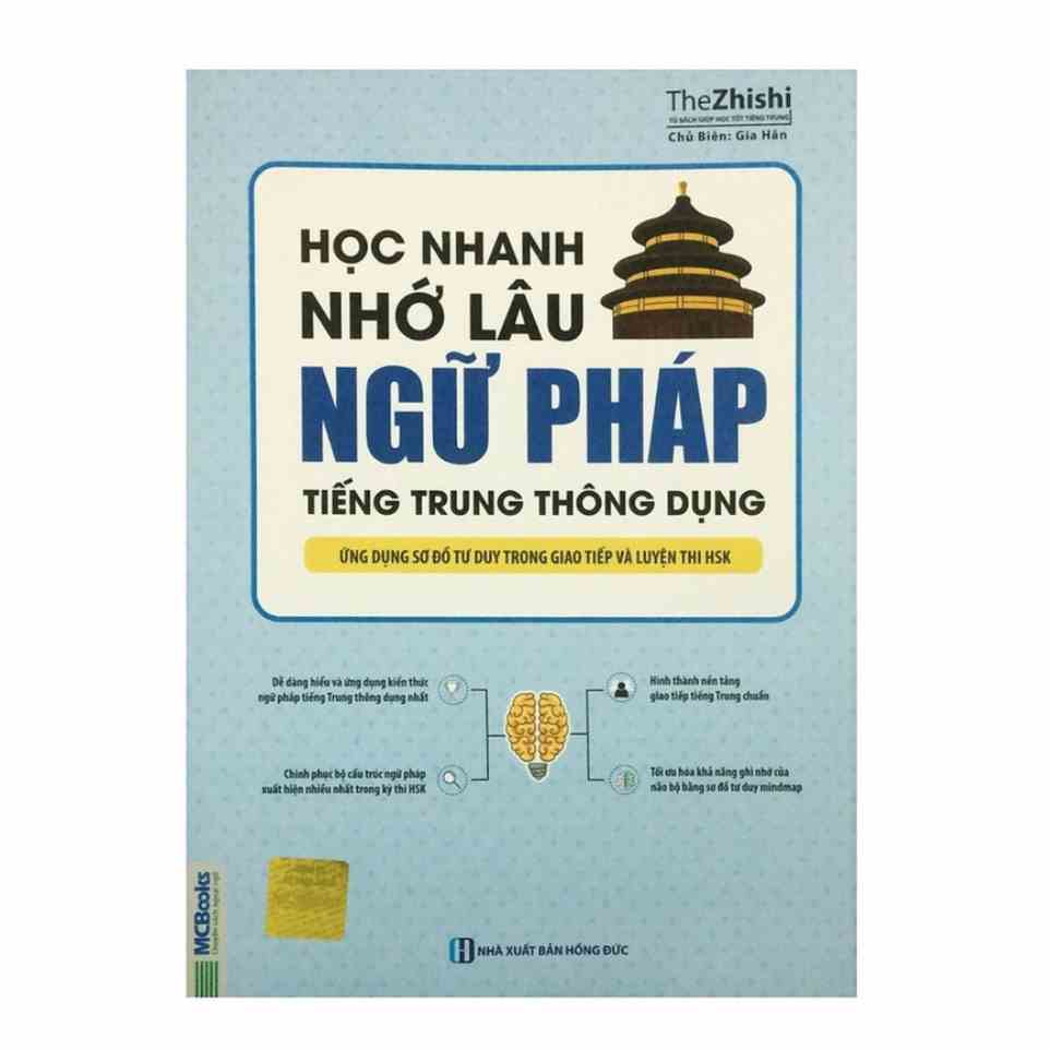 Sách - Học Nhanh Nhớ Lâu Ngữ Pháp Tiếng Trung Thông Dụng - Ứng Dụng Sơ Đồ Tư Duy Trong Giao Tiếp Và Luyện Thi HSK