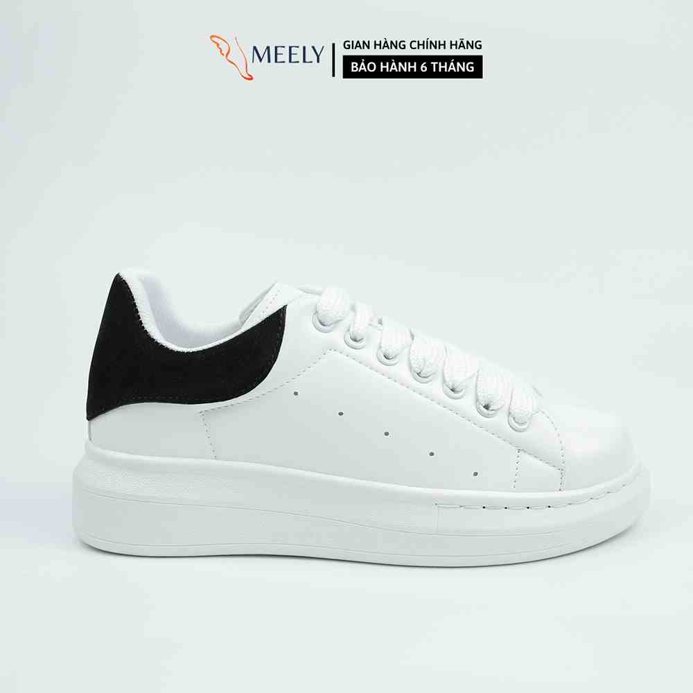 Giày Thể Thao Nữ MEELY Da Mịn Nâng Đế 5Phân Sneaker Cá Tính - MQ62