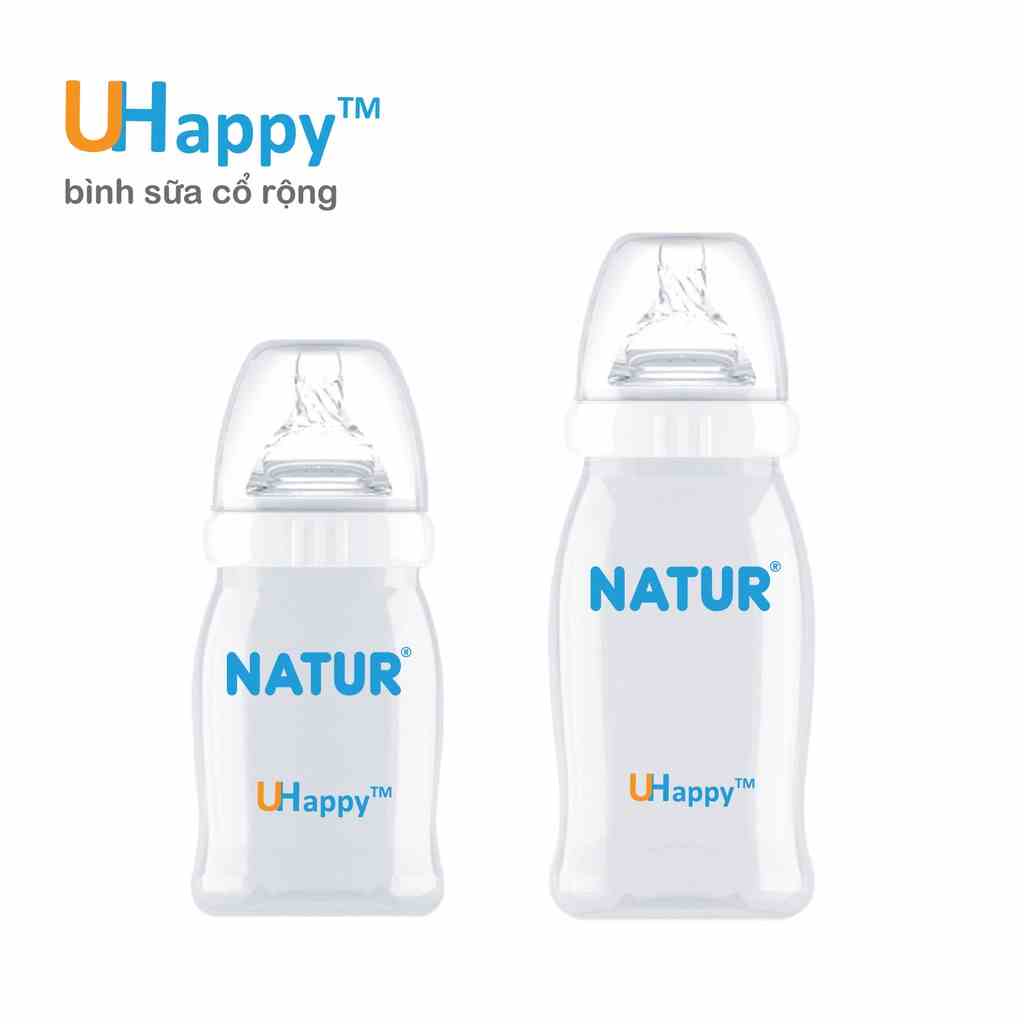 Bình Natur Uhappy cổ rộng 120ml/ 240ml