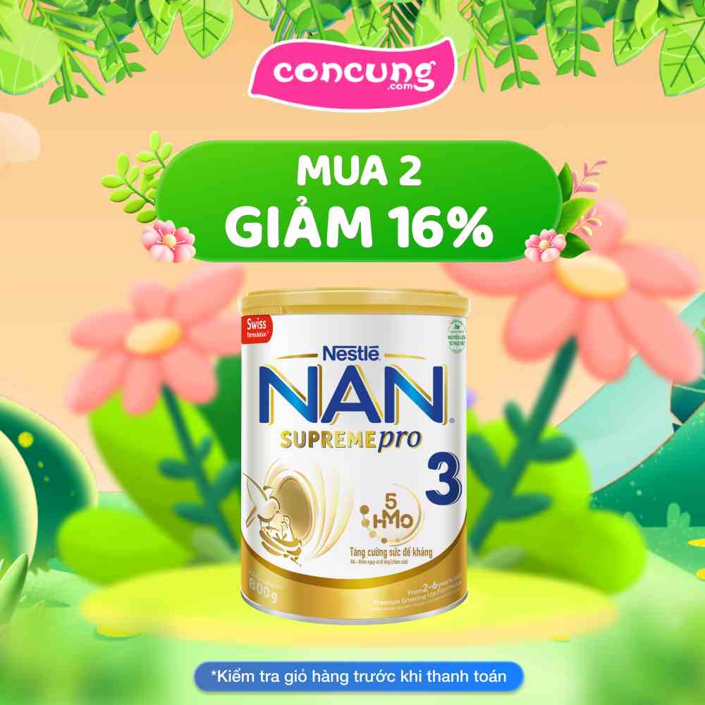 Sữa NAN SUPREME PRO số 3 800g (2-6 tuổi)