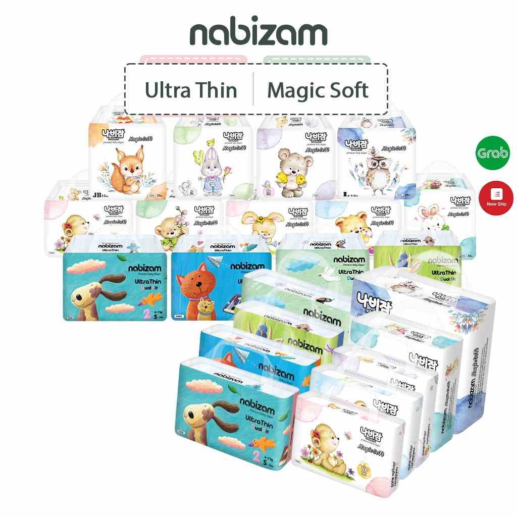 Tã/Bỉm Quần NABIZAM Nội Địa Hàn Cao Cấp Các Size M/L/XL/2XL/3XL Cho Bé 6-25kg