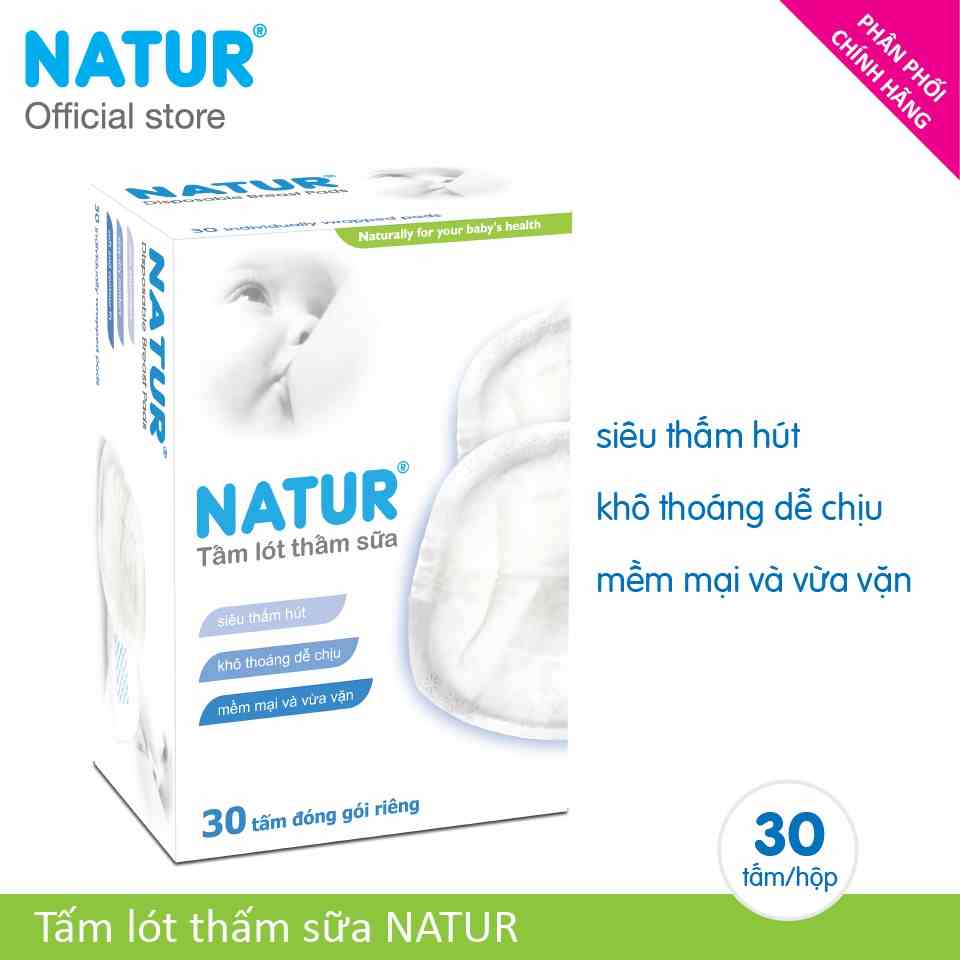 Tấm Thấm Sữa NATUR - Hộp 30 cái