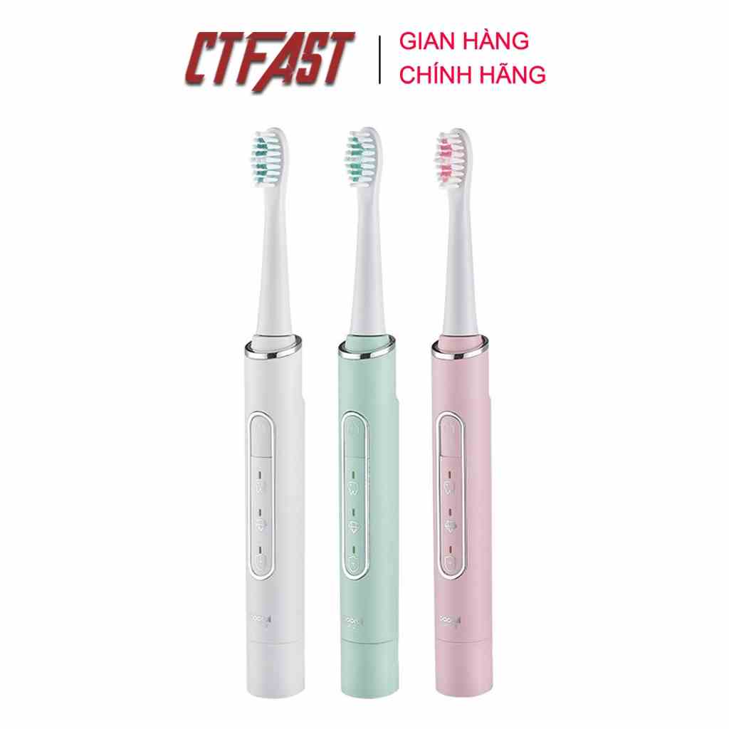 Bàn chải điện CTFAST Boorui Z3, hai trong một (đánh răng+máy rửa mặt), sạc USB không dây, chống nước IPX7