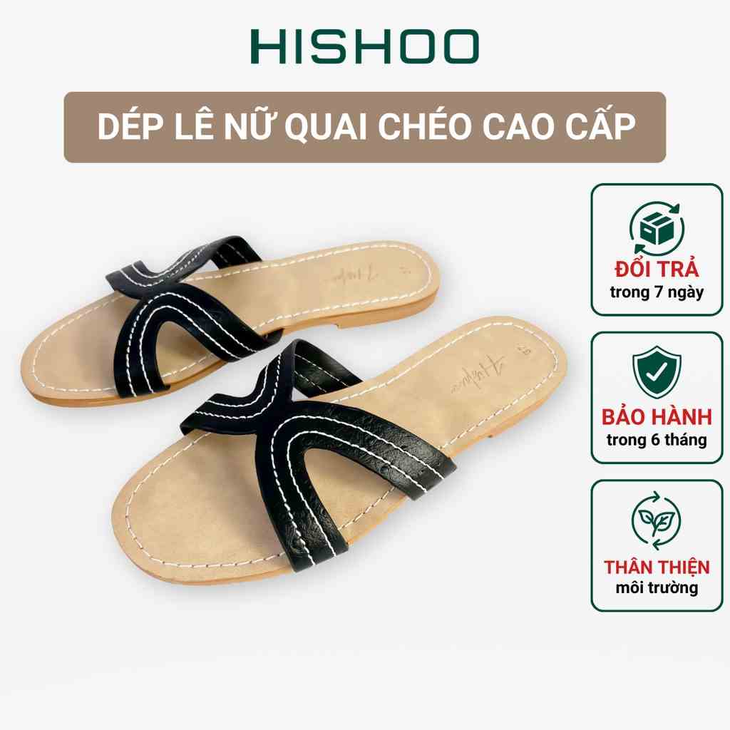 Dép Lê Nữ Thời Trang Hishoo Quai Chéo Cao Cấp S013