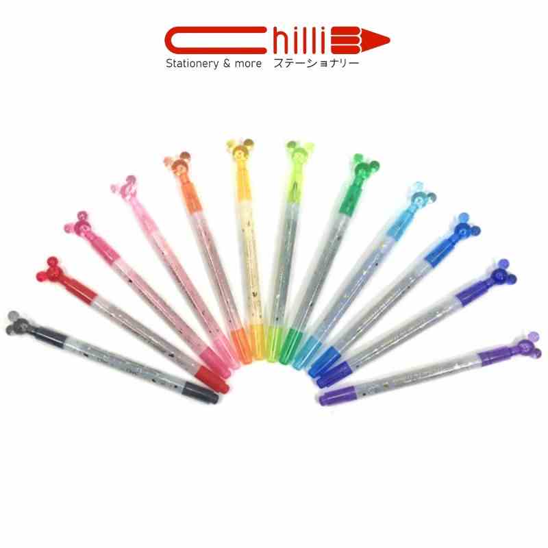 Bút 2 Đầu Sun-Star Twin Pen DC Chara Para Nhiều Màu Họa Tiết Mickey Xinh Xắn