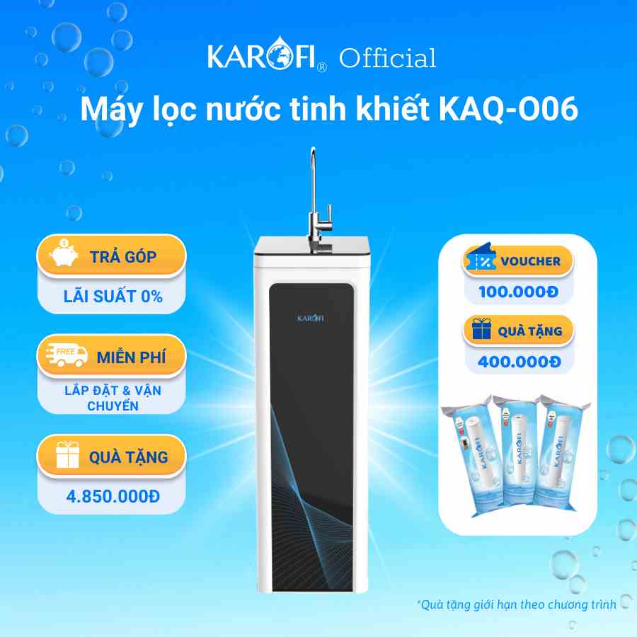 Máy lọc nước 10 lõi Karofi KAQ-O06 - Lắp đặt miễn phí toàn quốc