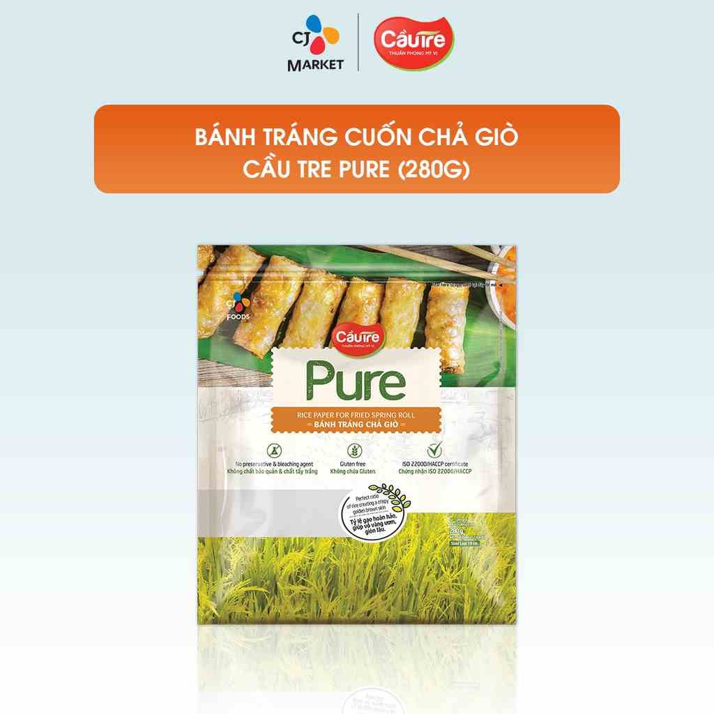 [Mã BMLTB35 giảm đến 35K đơn 99K] [HCM] Bánh tráng cuốn chả giò ngon dai Cầu Tre Pure 280g