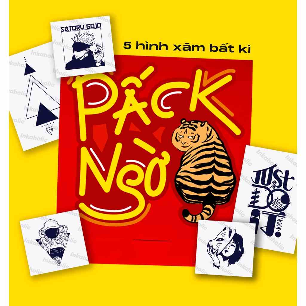 Pấck Ngờ 05 HÌNH XĂM INKAHOLIC BÍ ẨN & BONUS GAME DECK