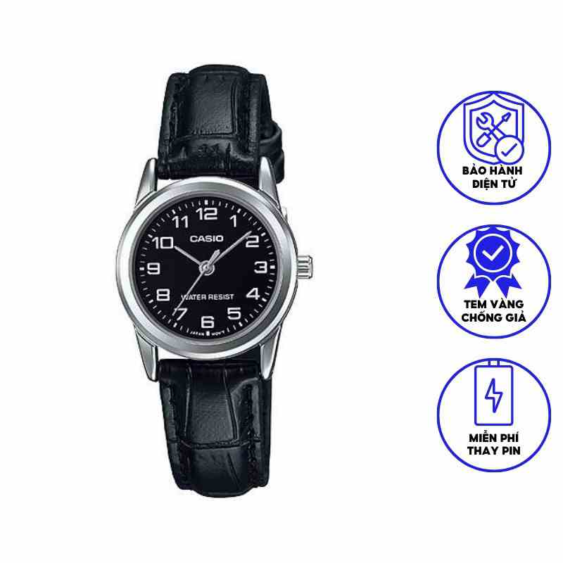 Đồng Hồ Casio Nữ Dây Da STANDARD LTP-V001L-1B chính hãng