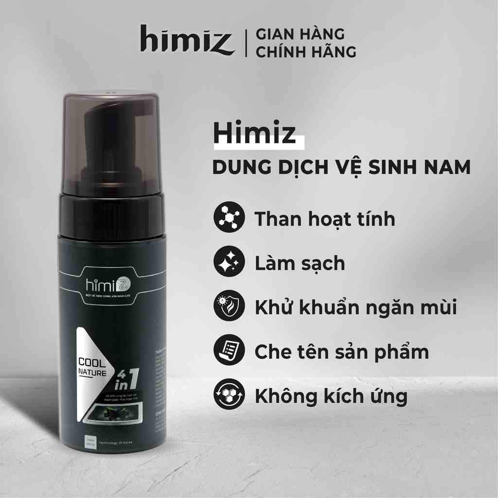 [Mã BMLTB200 giảm đến 100K đơn 499K] Bọt vệ sinh nam Himiz ngừa khuẩn ngăn mùi hương bạc hà 120ml (SET 3 CHAI)