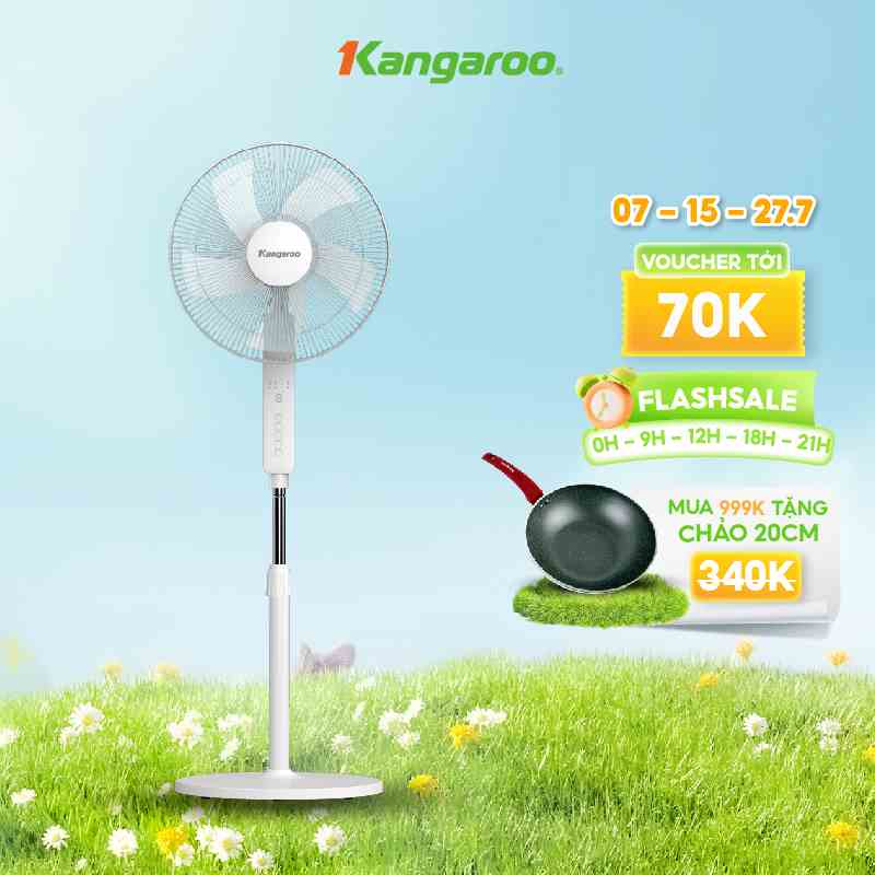 Quạt cây 5 cánh, 3 tốc độ gió Kangaroo KG725