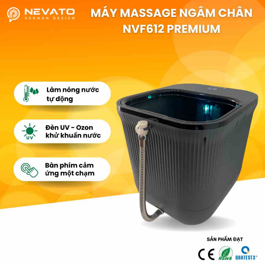 Máy Massage Ngâm Chân Thải Độc Bằng Thảo Dược Nevato NVF612 Premium