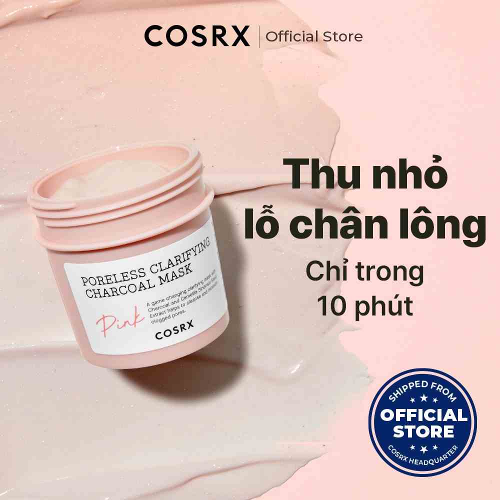 Mặt nạ than COSRX Poreless Clarifying Charcoal Mask Pink 110g giảm bã nhờn