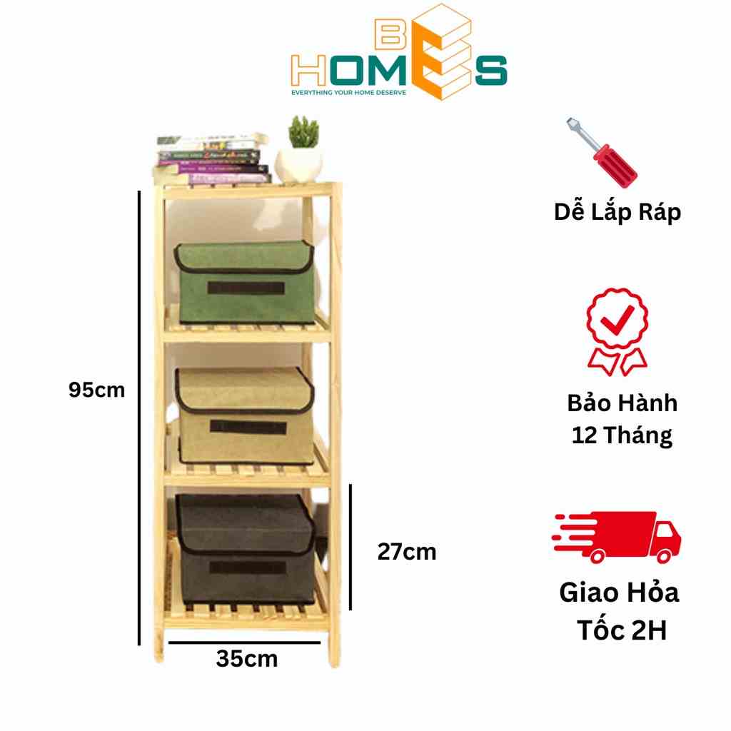 [Mã BMLTB35 giảm đến 35K đơn 99K] Hỏa Tốc Kệ tab đầu giường Behomes 4 tầng