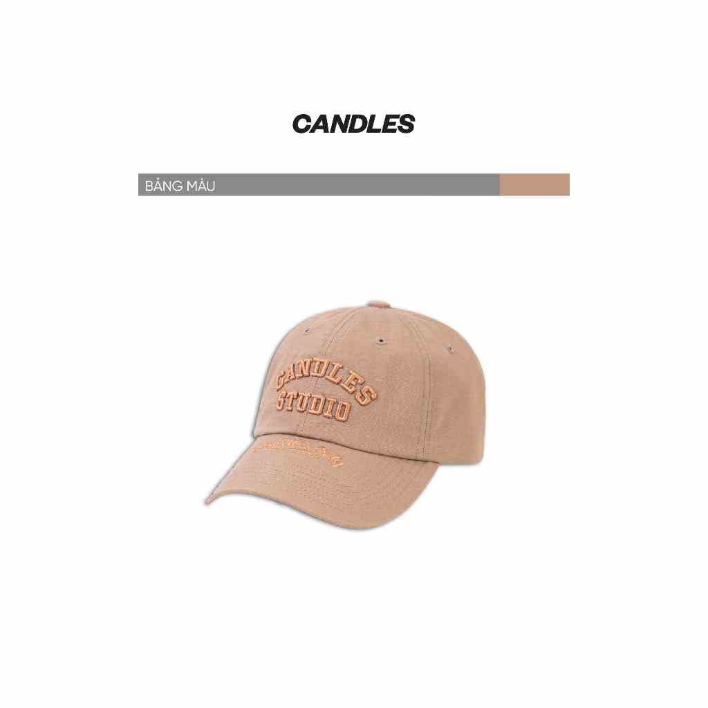 Mũ lưỡi trai nam nữ CANDLES GOODVIBES có đai điều chỉnh kết hợp hình thêu sắc nét chất liệu Nylon Ripstop chính hãng