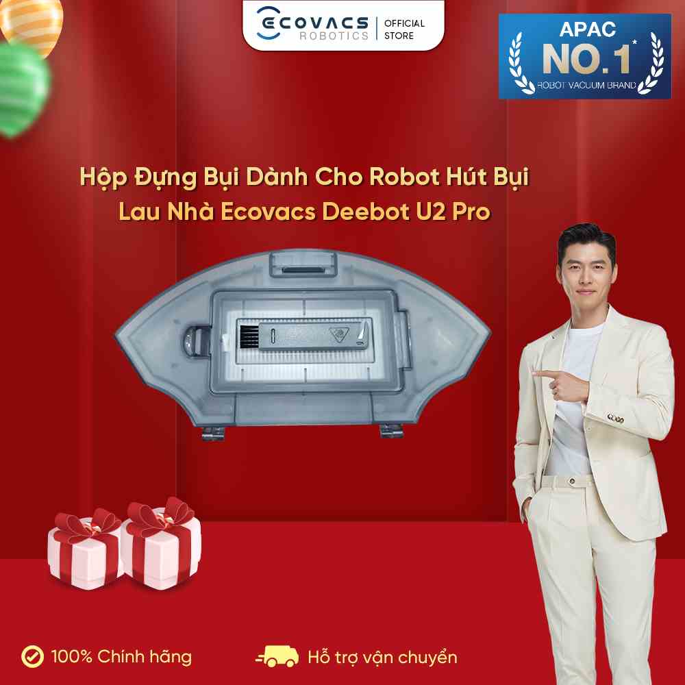 Hộp Đựng Bụi Dành Cho Robot Hút Bụi Lau Nhà Ecovacs Deebot U2 Pro - Hàng Chính Hãng