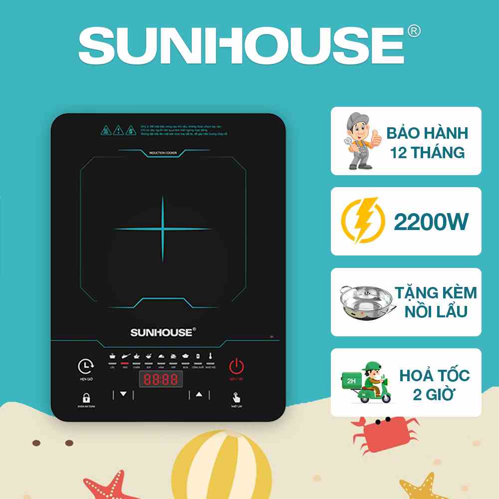 Bếp từ đơn cảm ứng SUNHOUSE SHD6873 - Bảo hành chính hãng 12 tháng