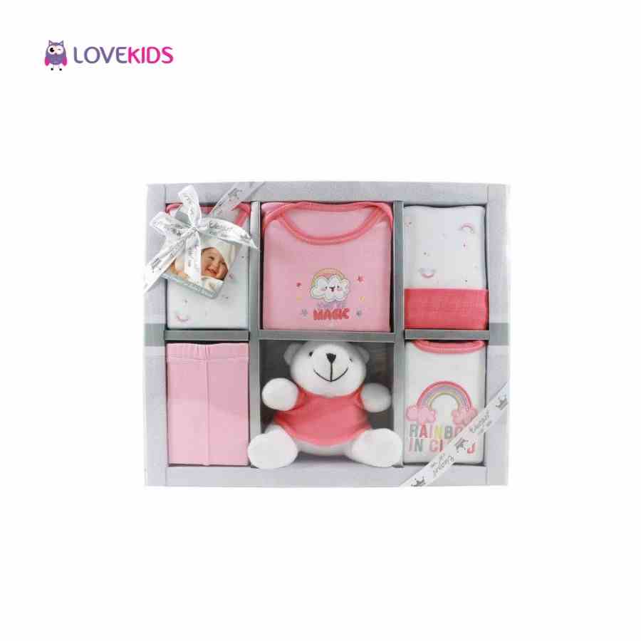 [Mã BMLTA35 giảm đến 35K đơn 99K] Set quà tặng sơ sinh cao cấp 6 chi tiết - Lovekids