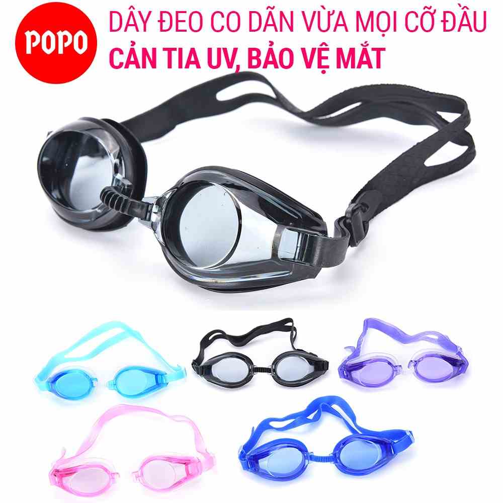 Kính bơi trẻ em POPO 1152 mắt nhỏ gọn cho bé từ 3 đến 12 tuổi an toàn, cản tia UV