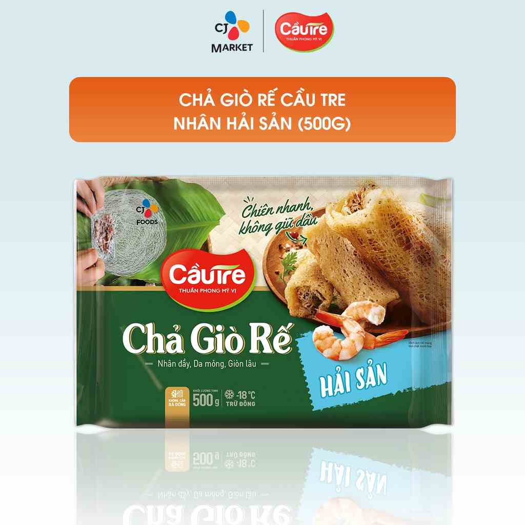 [Mã BMLTA35 giảm đến 35K đơn 99K] [HCM]Chả giò Rế Cầu Tre - Chả giò Hải sản 500g