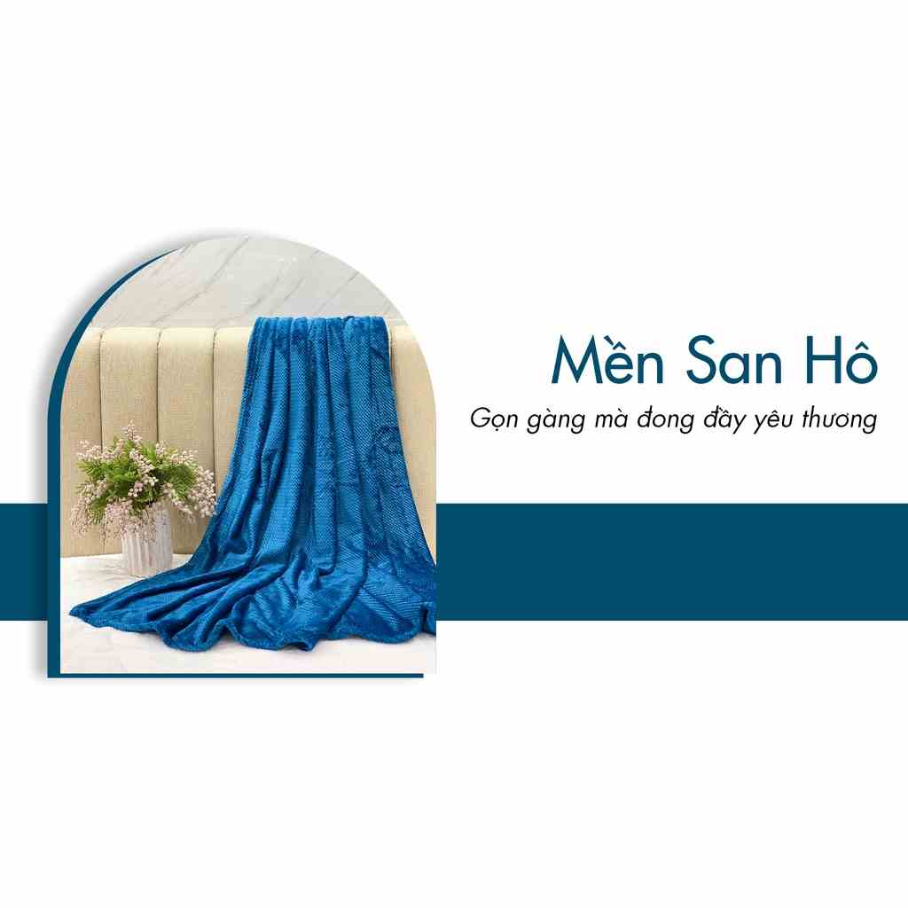 Mền san hô NIN House mềm mịn nhiều màu sắc