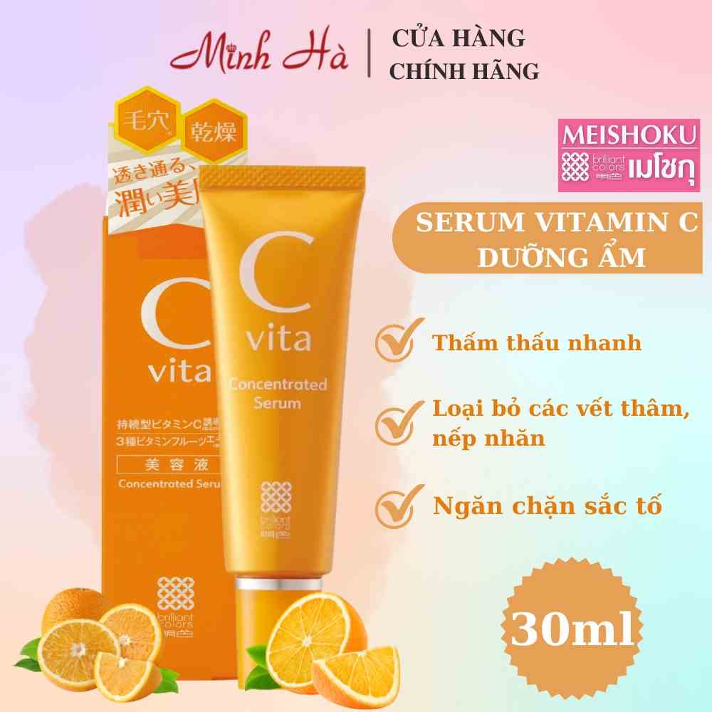 Serum dưỡng trắng Meishoku C Vita Concentrated Serum 30ml dưỡng ẩm sâu cho da