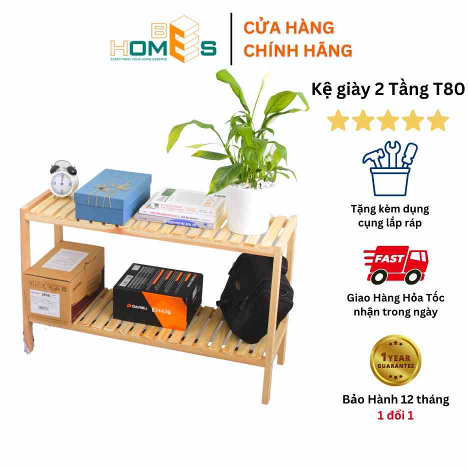 [Mã BMLTB35 giảm đến 35K đơn 99K] [Hỏa Tốc] Kệ Giày Behomes 2 Tầng 80cm