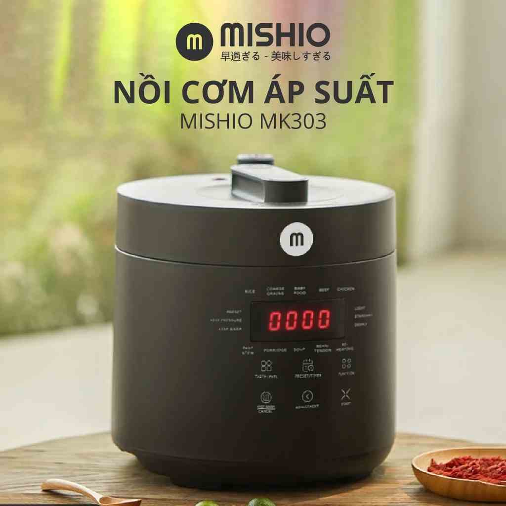 Nồi Cơm Áp Suất Mishio MK303 nấu cháo em bé, nấu cơm nhà ít người siêu tiện lợi