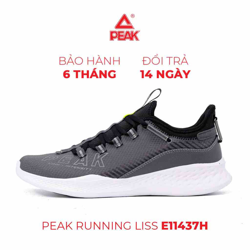 Giày chạy bộ thể thao nam PEAK Running LISS E11437H, giày running êm chân thoáng khí siêu nhẹ