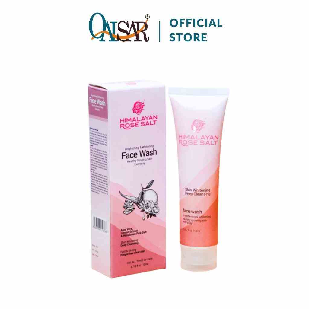 Sữa rửa mặt tẩy tế bào chết QAISAR Himalaya Rose Salt giúp sạch thoáng và không chứa xà phòng 120ml