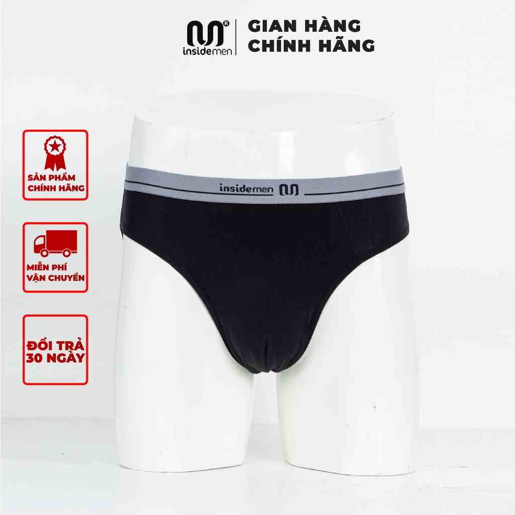 Quần lót nam INSIDEMEN, Quần sịp nam kiểu Brief chất liệu cotton mềm mại thoáng khí an toàn cho da IBF016