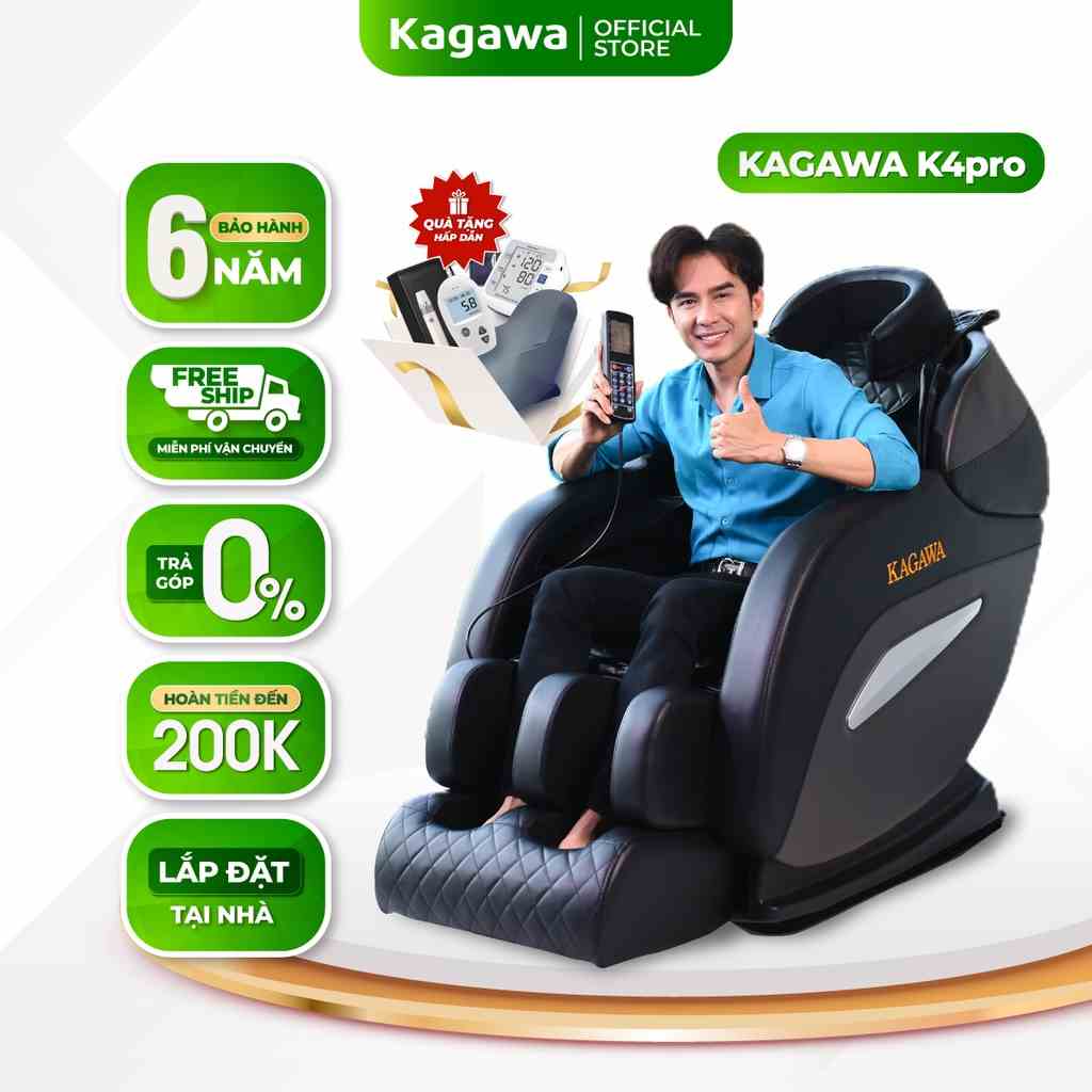 Ghế massage trị liệu toàn thân KAGAWA K4 Pro [CAO CẤP] công nghệ mát xa nhiệt hồng ngoại Nhật Bản tân tiến