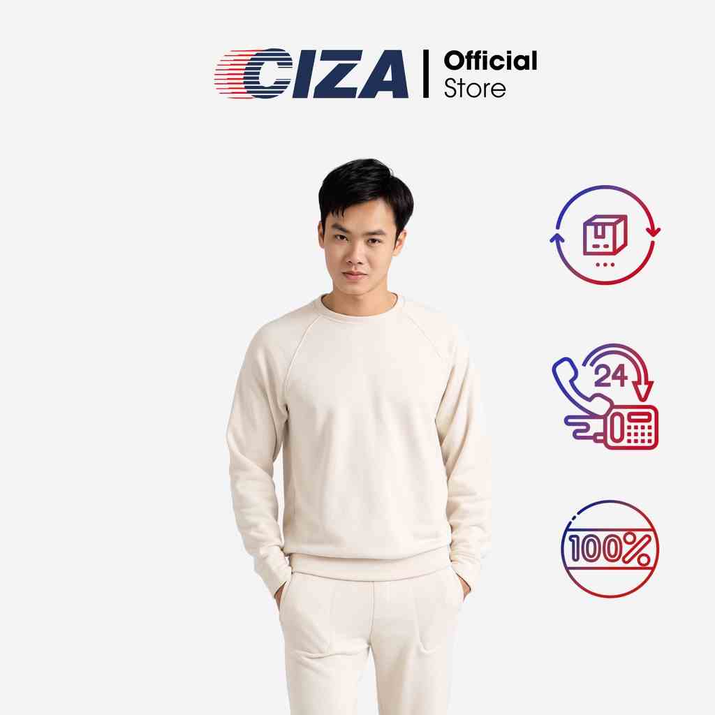 Áo thun dài tay nam CIZA  chất nỉ da cá cao cấp form rộng trẻ trung size S M L XL  ATDR20