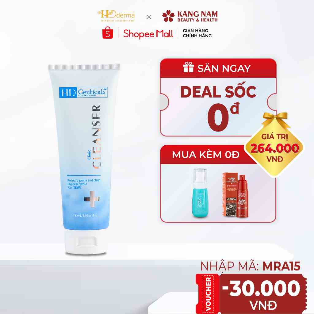 [Chính hãng] Sữa Rửa Mặt HD Derma Ceuticals Clinic Cleanser 120ml