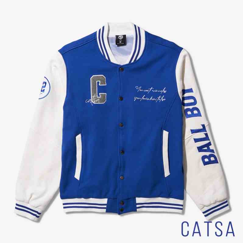 [Mã BMLT30 giảm đến 30K đơn 299K] Áo khoác bomber Varsity vải thun cao cấp, 2 lớp dày dặn form thoải mái CATSA AKB102