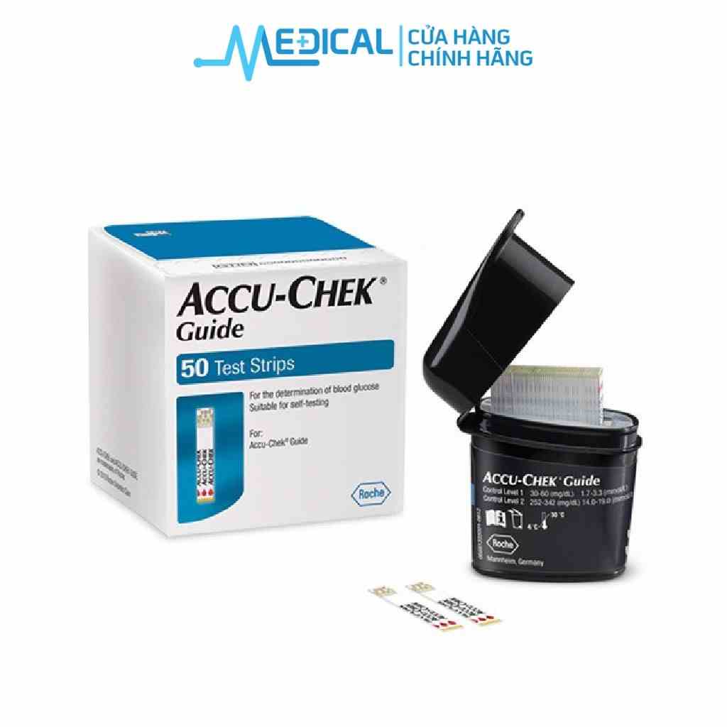 Que thử đường huyết Accu-Chek Guide 50 que/hộp chính hãng - MEDICAL