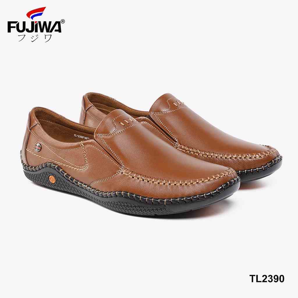 Giày Lười Nam Da Bò FUJIWA - TL2390. Da Thật, Đế Cao Su. Được Đóng Thủ Công (Handmade). Size:  38, 39, 40, 41, 42, 43