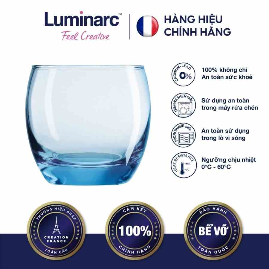 [Mã BMLTA35 giảm đến 35K đơn 99K] Bộ 6 Ly Thấp Thuỷ Tinh Luminarc Salto Blue 320ml- LUSAJ1584