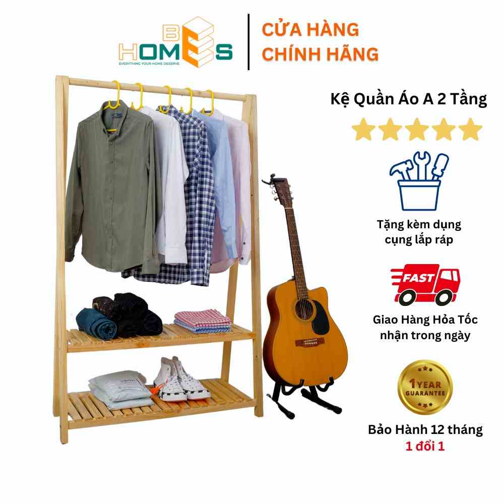 [Mã BMLTB35 giảm đến 35K đơn 99K] [Hỏa Tốc Kệ Quần Áo Behomes 2 Tầng