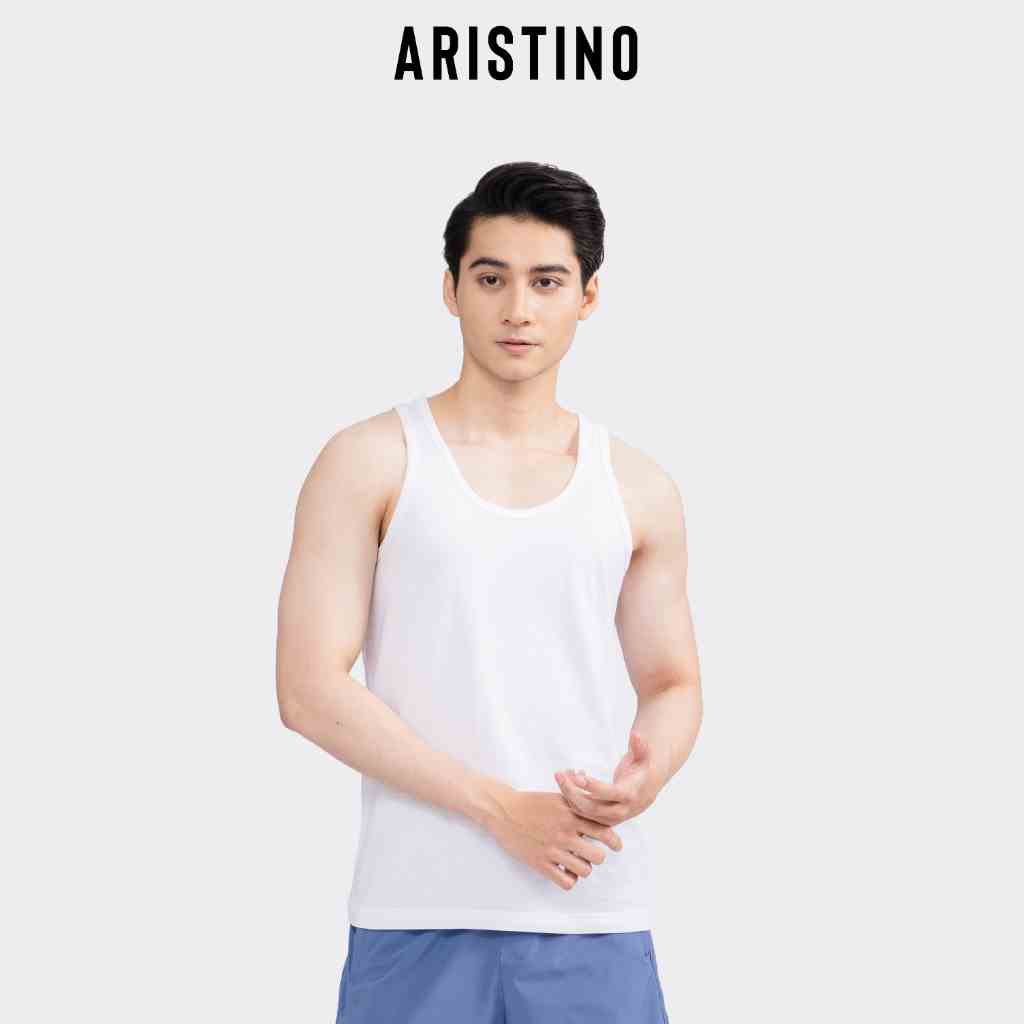 [Mã BMLTA35 giảm đến 35K đơn 99K] Áo tank top nam Aristino chất liệu 100% cotton mềm mại - AC21