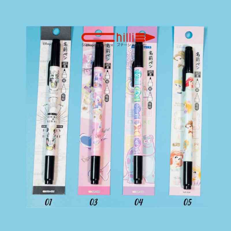 Bút 2 Đầu Sun-Star Name Pen CP DC Họa Tiết Hoạt Hình Cực Xinh 2 Đầu Viết Trên Mọi Bề Mặt Không Trôi