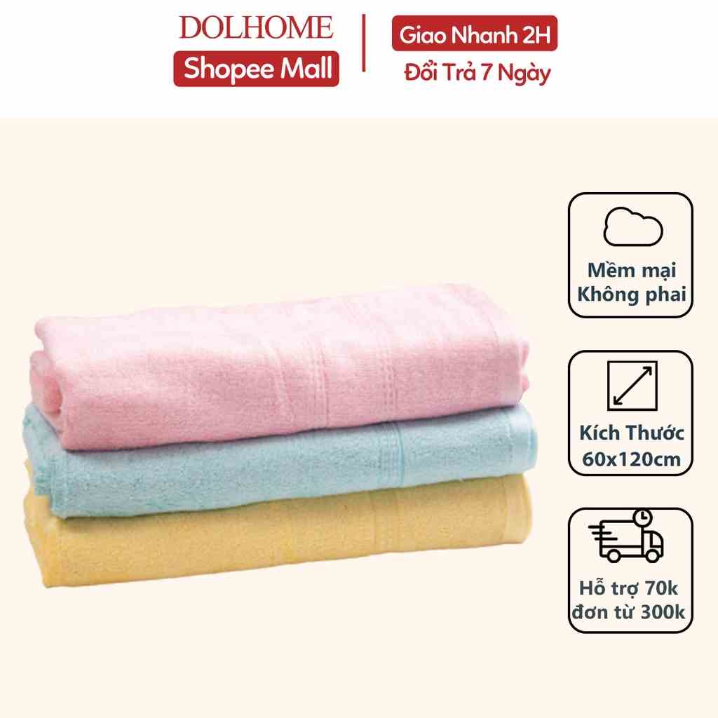 Khăn tắm sợi tre Dolhome 60x120cm 320gram mềm mịn thấm hút không gây kích ứng da-23307